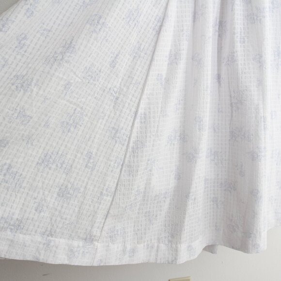 Worth Collective Edda Coastal Midi Dress Light Blue Floral Bump Friendly Medium - Picture 11 of 15